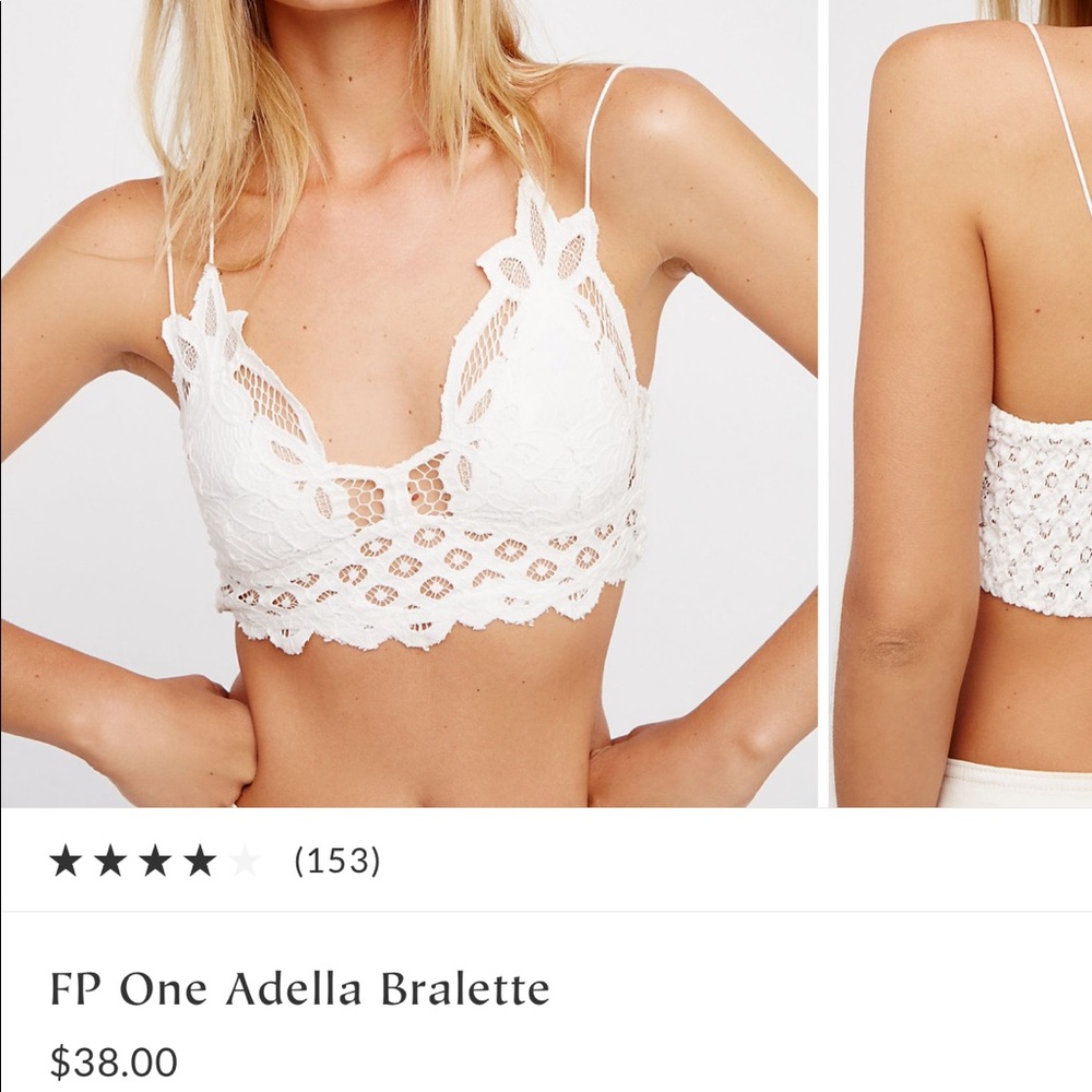 Free people white bra/top
